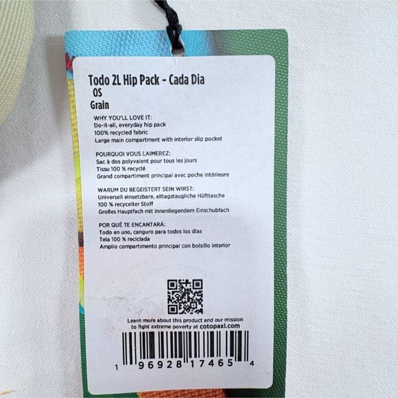 Cotopaxi Todo 2L Hip Pack Fanny Pack Crossbody Sling Bag Small NWT - Picture 8 of 10